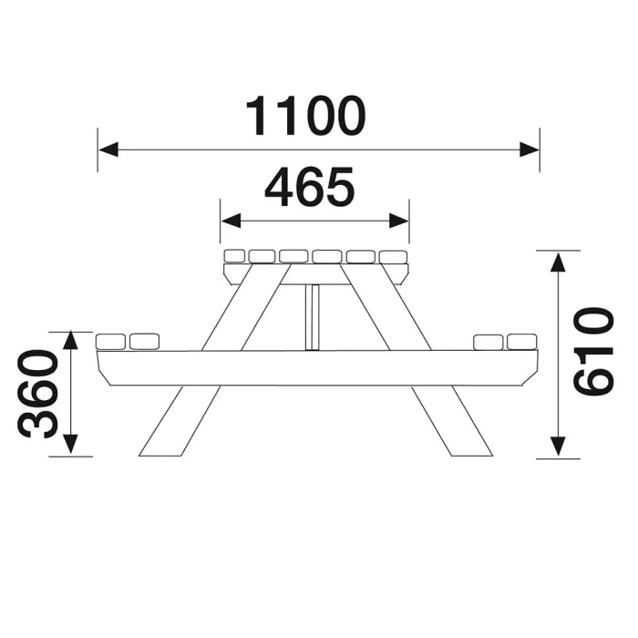 Alphabet Junior Picnic Bench - 3