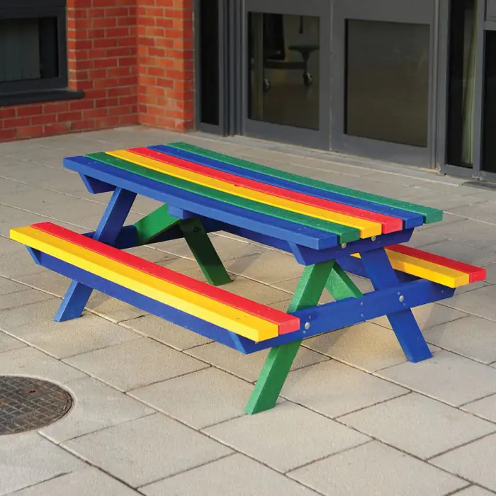 Rainbow Recycled Plastic Picnic Unit - 1